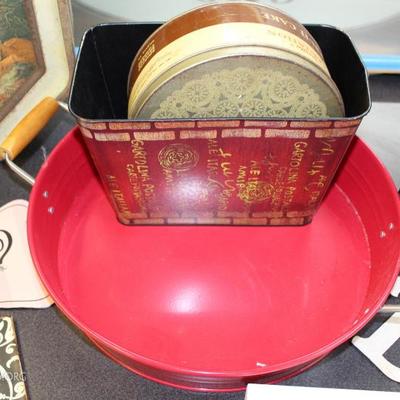 Tins box lot