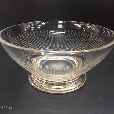 Sterling and glass bowl
