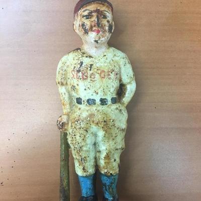 Cast iron slugger bank