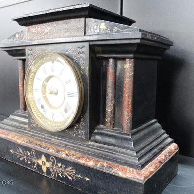Marble mantle clock