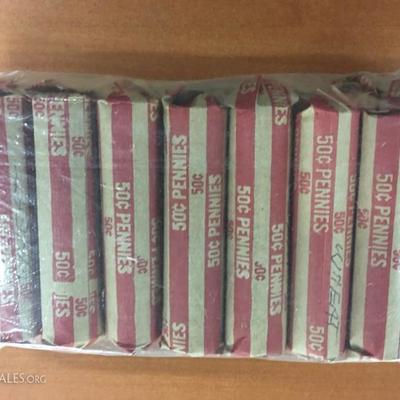 15 wheat penny rolls