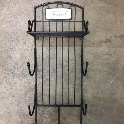 Metal towel wall rack