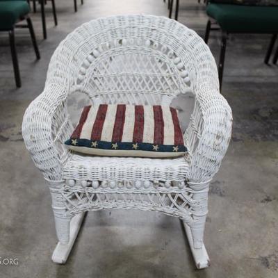 Wicker child's rocker