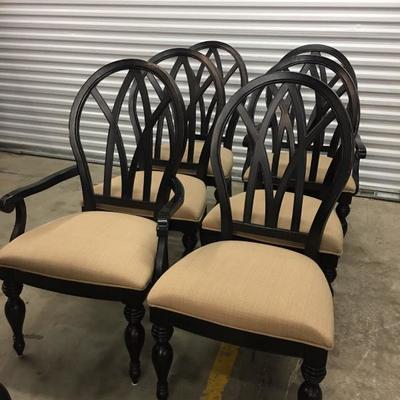 Table and six chairs