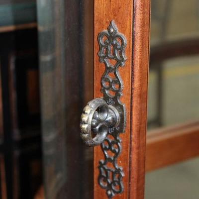 Maple ball and claw foot curio cabinet