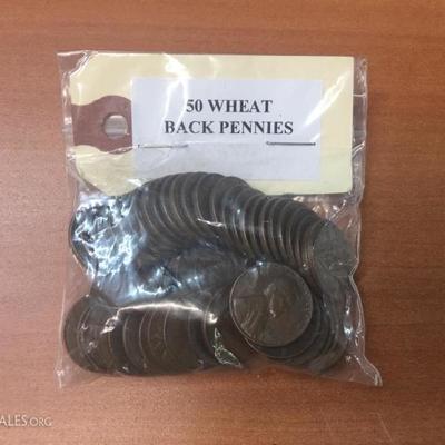 50 wheat back pennies