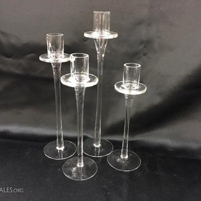 Glass candle holders