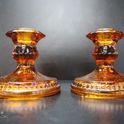 Tiara Indiana amber glass dishes