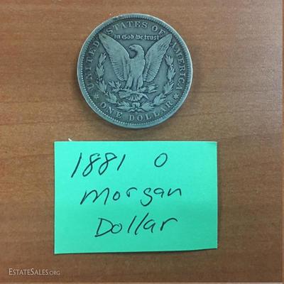1881 O Morgan dollar