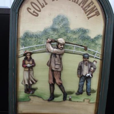 3D golf art sign