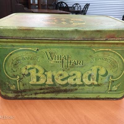 Vintage bread box tin