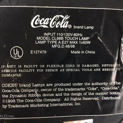Vintage style Coca-Cola bottle lamp