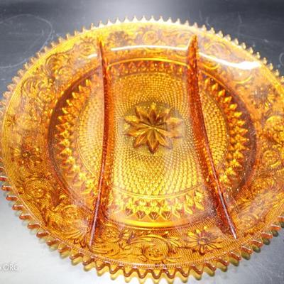 Tiara Indiana amber glass dishes