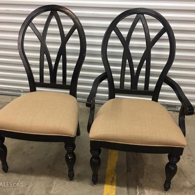 Table and six chairs