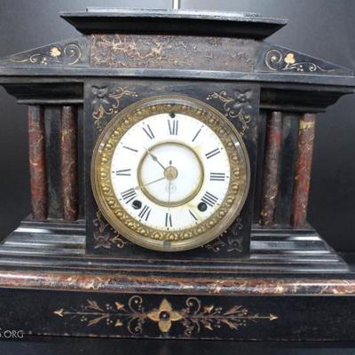 Marble mantle clock
