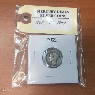 Mercury dimes silver coins