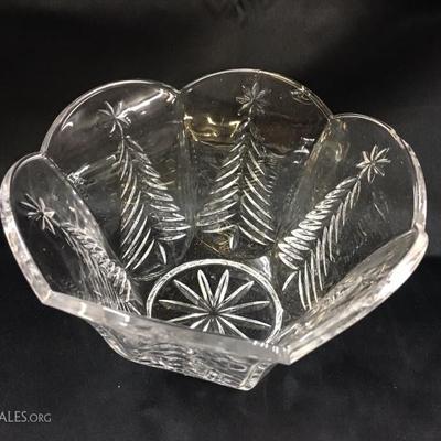 Christmas crystal bowl