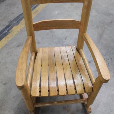 Child's oak rocking chair