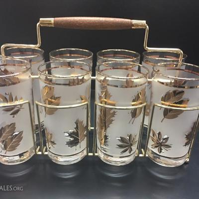 Gold leaf depression glasses