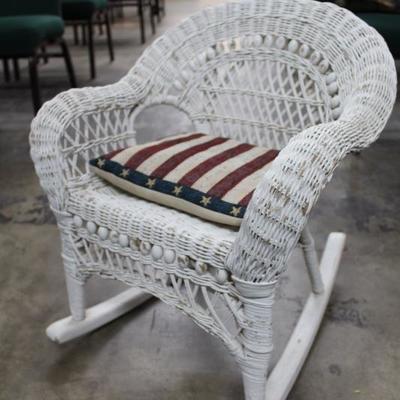 Wicker child's rocker