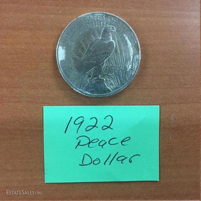 1922 Peace dollar