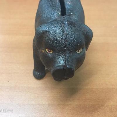 Cast iron pig bank