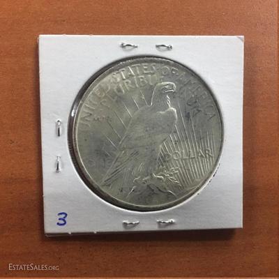 1923 Uncirculated Peace dollars