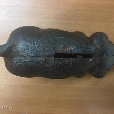 Cast iron pig bank