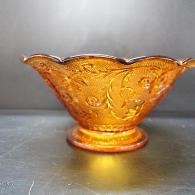 Tiara Indiana amber glass dishes