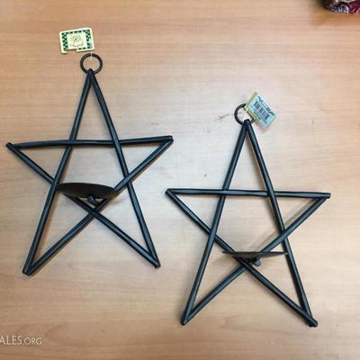 Metal star candleholders