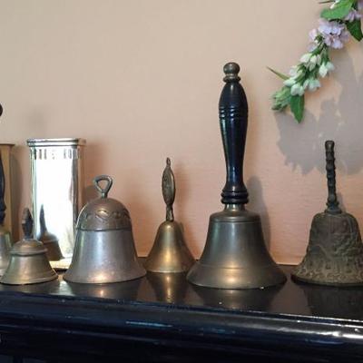 Collection of Brass bells.