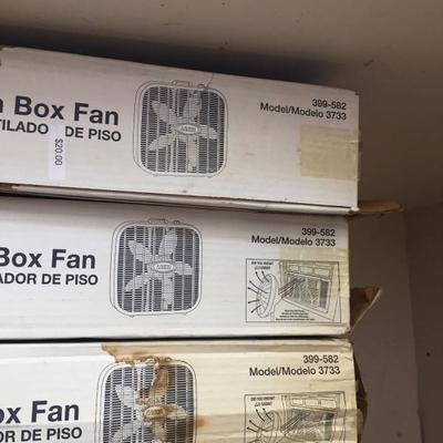 Box fans.