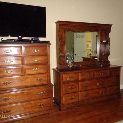 Young Hinkle chest and triple dresser (and hutch style mirror).