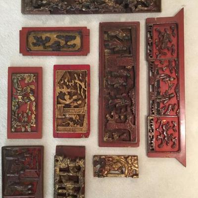 Collection of carved plaques