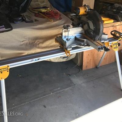 DeWalt sliding compound miter saw with stand