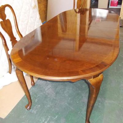 Mahogany Queen Ann Style Dining Table $349
Six Queen Ann Style Chairs $270
Table and Chairs $549