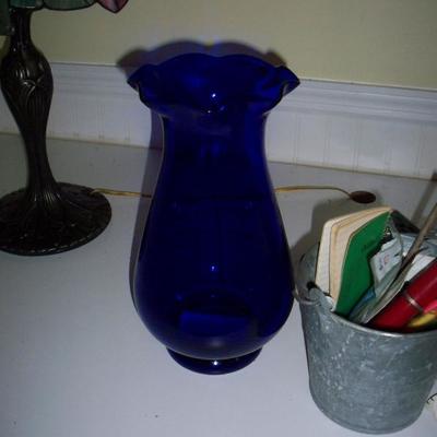 Vintage Blue glass vase