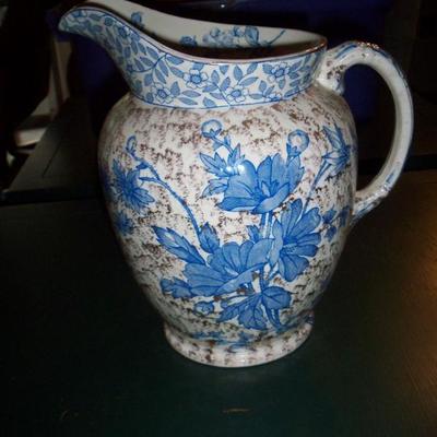  large Blue and White Pitcher