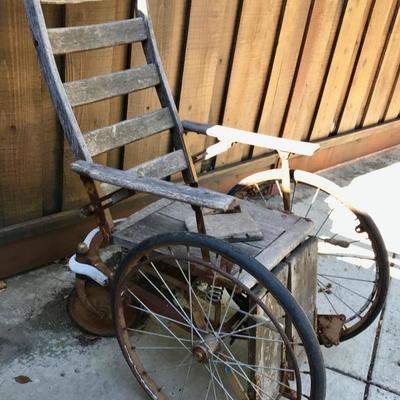 Antique Wood Wheel Chair
