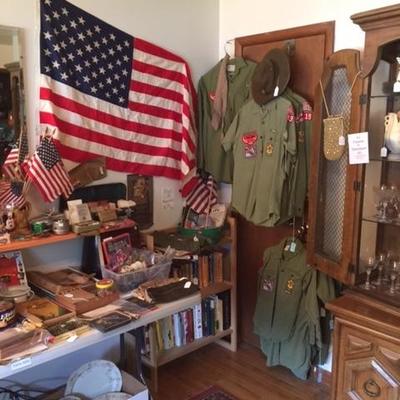 Lots of 1960s and earlier Boy Scout memorabilia & uniforms