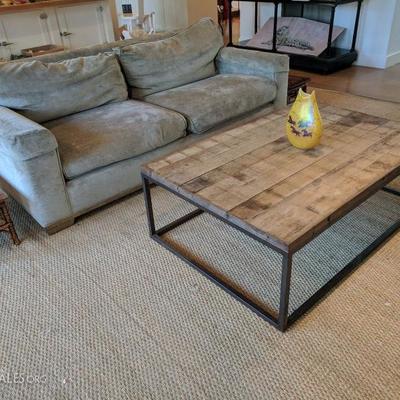 Restoration Hardware Style Coffee Table & Sofa
