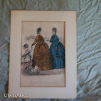 Hand-colored engraving #3723 from the Journal des Demoiselles November 1869