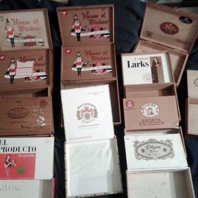 Vintage cigar box collection