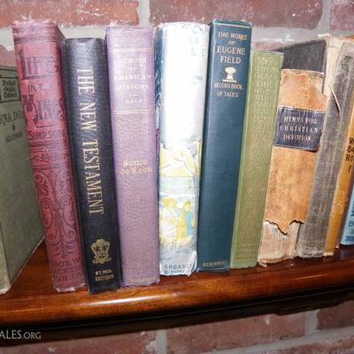 Books from the 1800's to early 1900's.