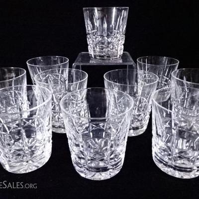 10 WATERFORD CRYSTAL DOUBLE OLD FASHIONED GLASSES, KYLEMORE PATTERN
