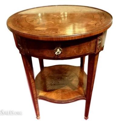 ROUND MARQUETRY TABLE