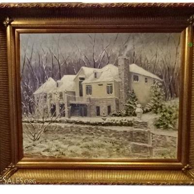 CHRISTOPHER WILLET SIGNED OIL PAINTING ON CANVAS