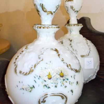 Antique milk glass