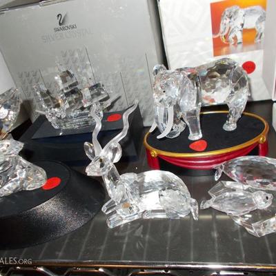 Swarvoski crystal figurine 
There are 180 pieces from $26-$225