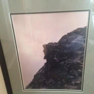 Early Photo of Old Man of the Mountain, New Hampshire landmark no longer as depicted in such sharp detail